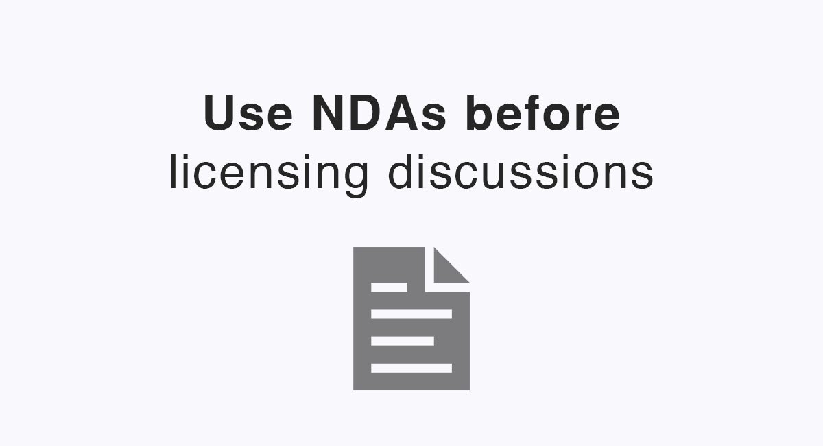 Using NDAs Before Licensing Discussions