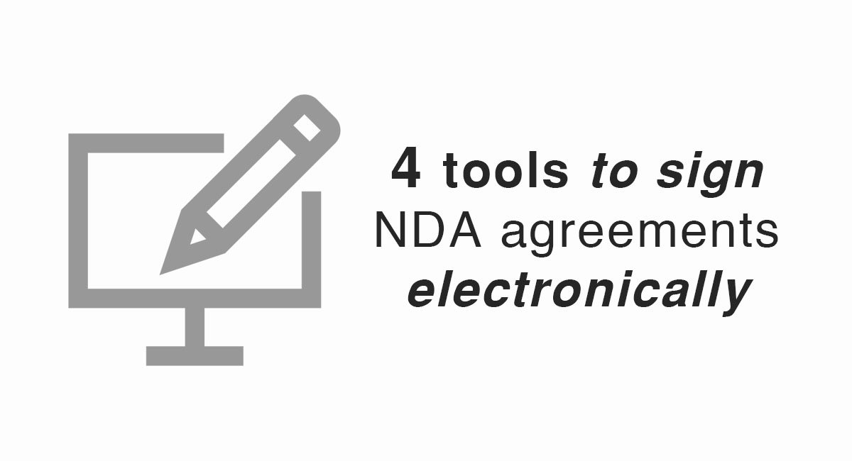 4 tools to sign NDA agreements electronically