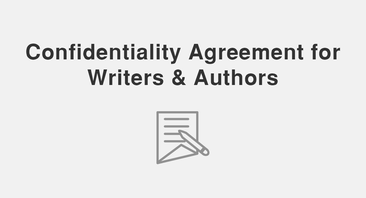 Confidentiality Agreement for Writers & Authors