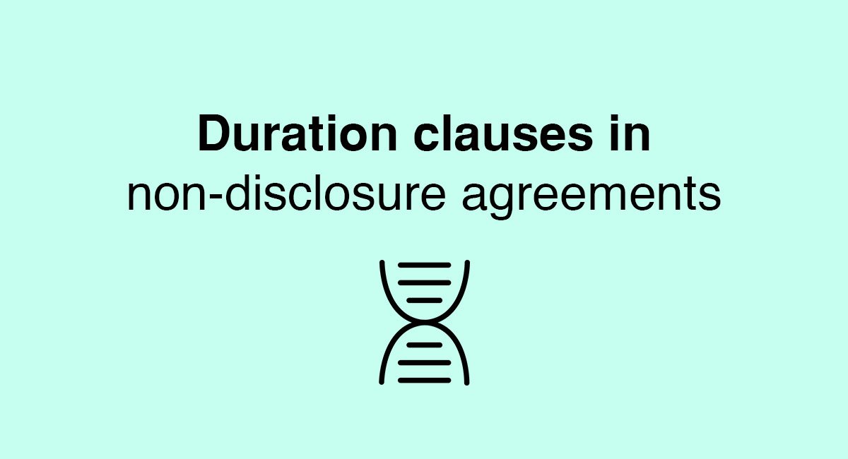 Duration clauses in non-disclosure agreements