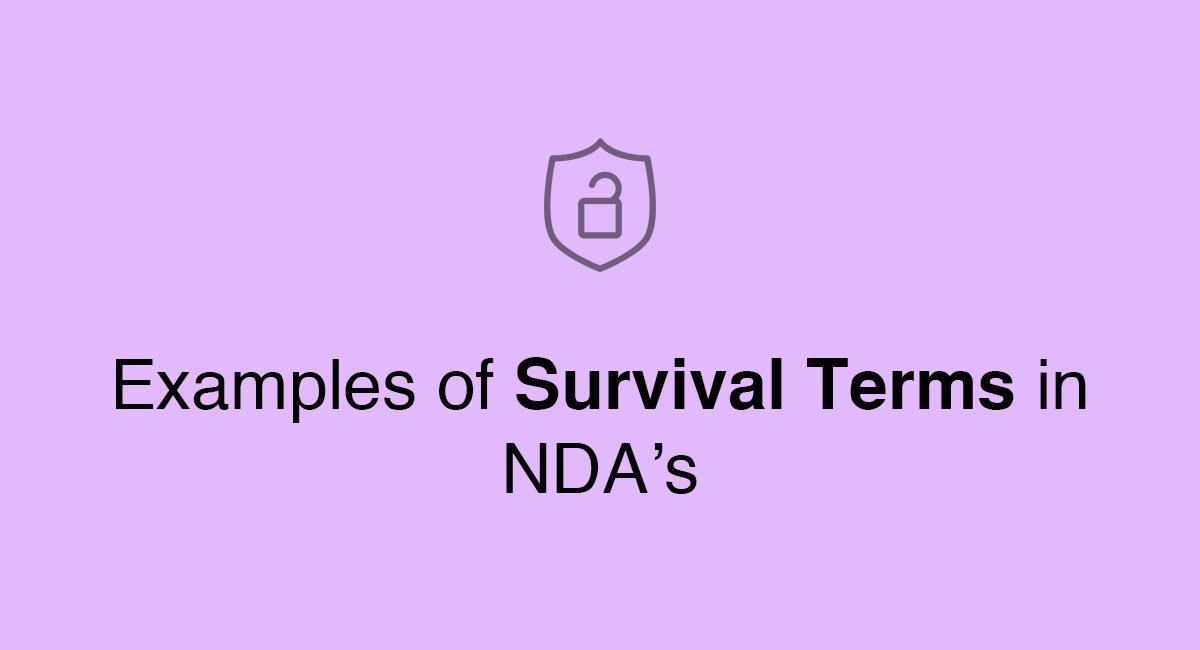 Examples of Survival Terms in NDA’s