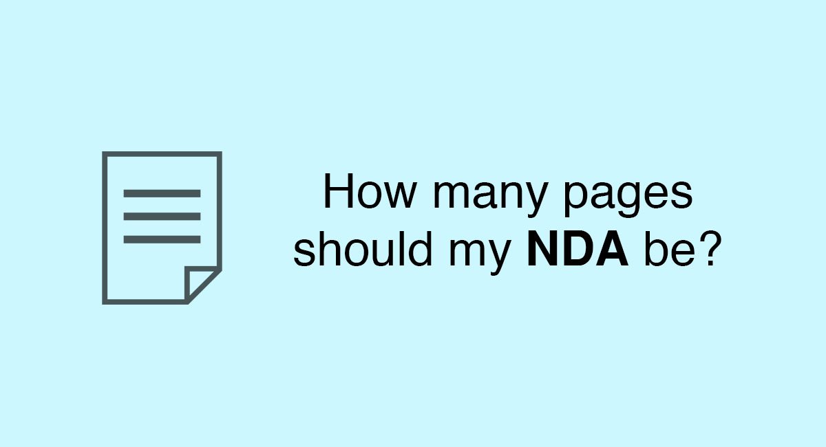 How many pages should my NDA be?