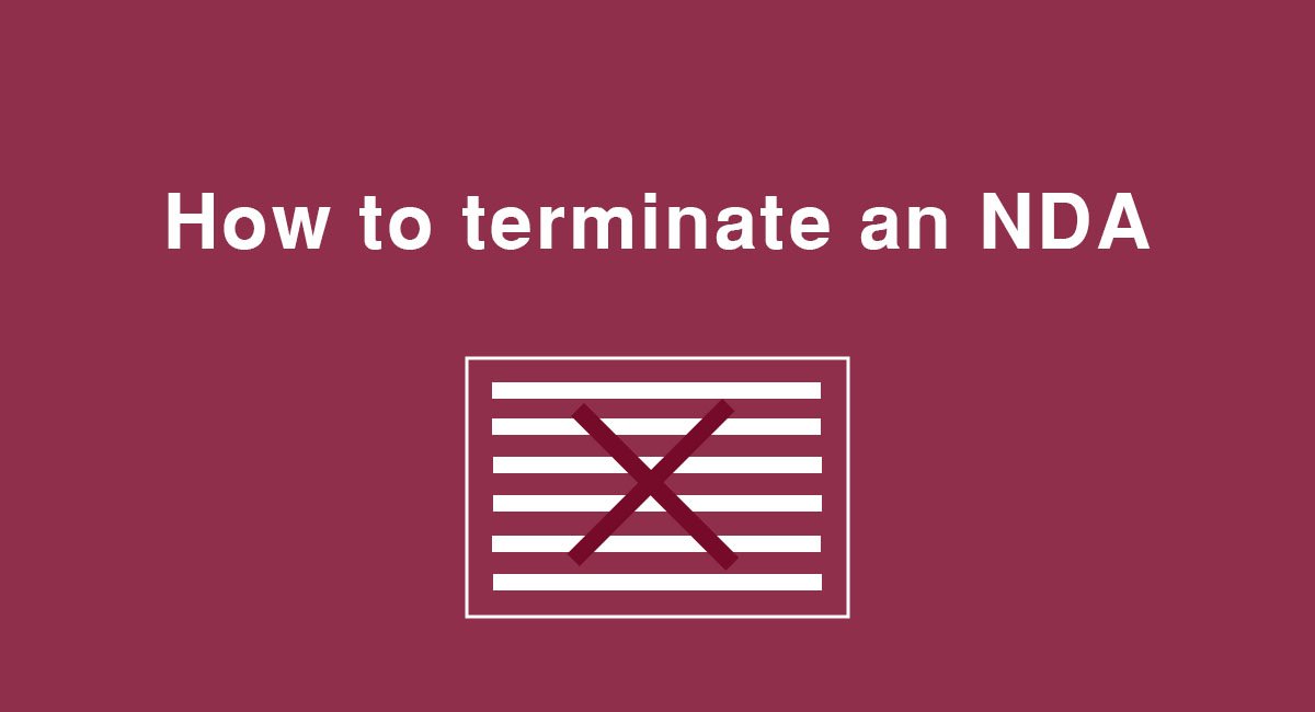 How to terminate an NDA